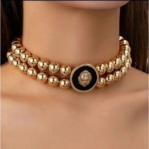 Designer Inspired Gold Lion Chokee